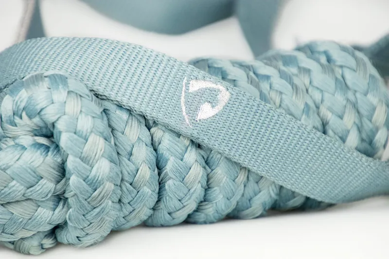 Hy Equestrian Synergy Head Collar and Lead Rope - Aqua/Silver-2